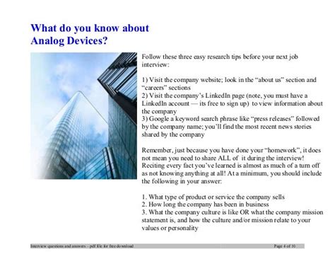 Analog Devices interview questions & answers .